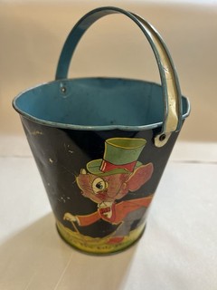 Vintage Ohio Art Pail Country Mouse City Mouse Fern Bisel Peat
