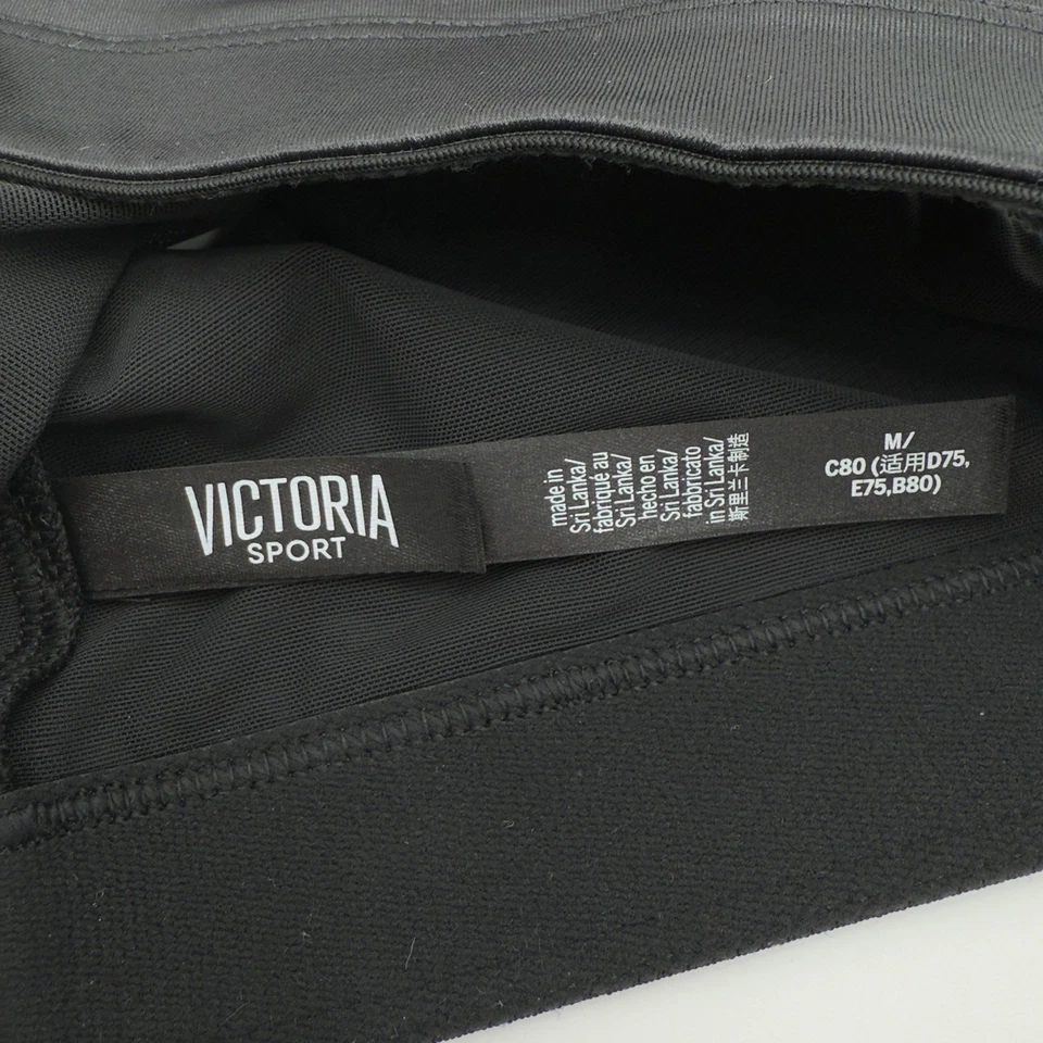 Victoria's Secret Sport Womens Sports Bra Black Scoop Back Activewear Sz Medium - Image 4 of 4