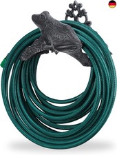 Relaxdays Gartenschlauchhalter, Gusseisen, Frosch, mit Motiv, nostalgisch,