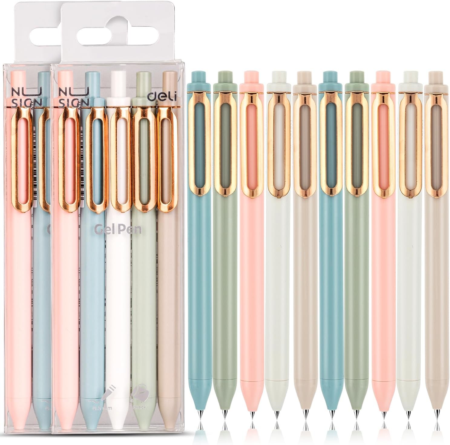 l Pens, 0.5mm Retractable Qui Dry Bla Ink Fine Point Rolling
