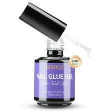 Gel Puntas Uñas Pegamento, 15 ml Pegamento Uñas Gel Remojo Pegamento Super Fuerte Uñas Pegamento