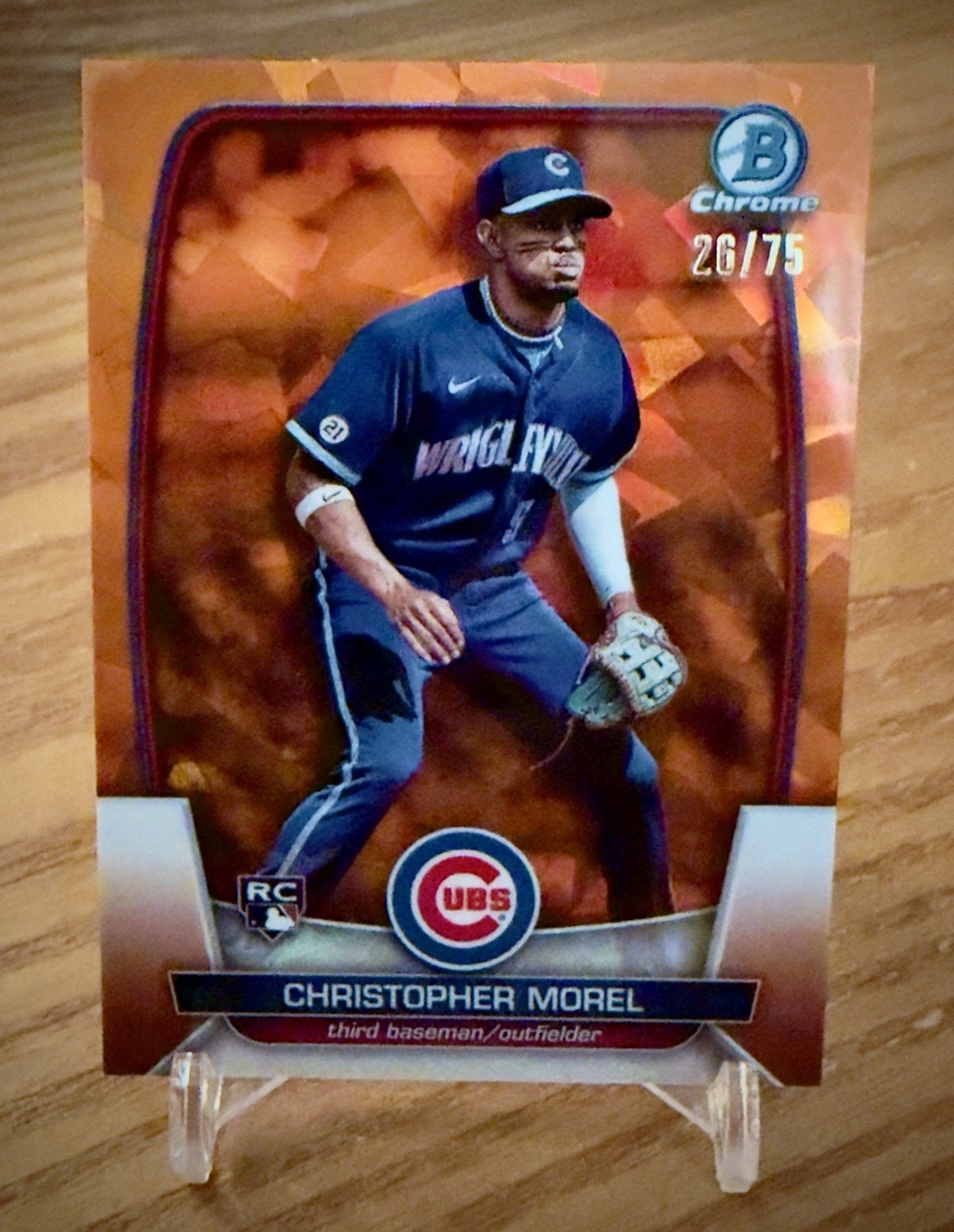 2023 Bowman Chrome Sapphire Edition - Christopher Morel #71 Orange /75 (RC)