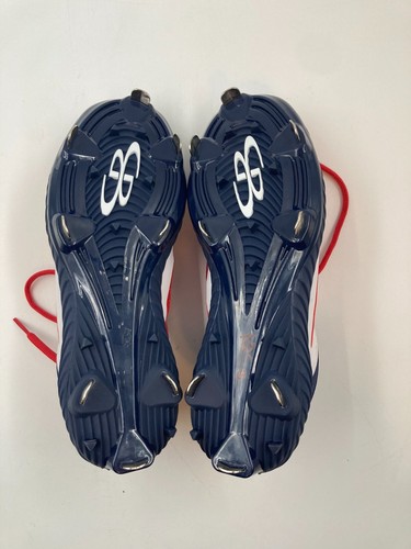 Boombah Metal Softball Cleats Molded Sole Size 8.5 Women's Red White Blue - Picture 6 of 6