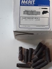 Merit 80234 lot of 10 ea 3/8"X1 1/2"X1/8" 120 Grit A Cartridge Roll ALO