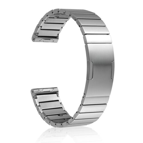 22mm Universal Quick Release Mens Smartwatch Band Stainless Steel Metal Strap