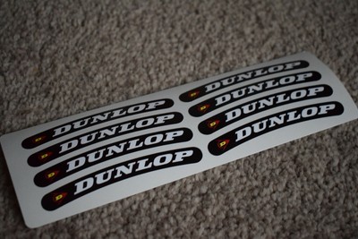 Dunlop Helmet Visor Sunstrip Sticker Motorcycle Bike Classic Vinyl Decal