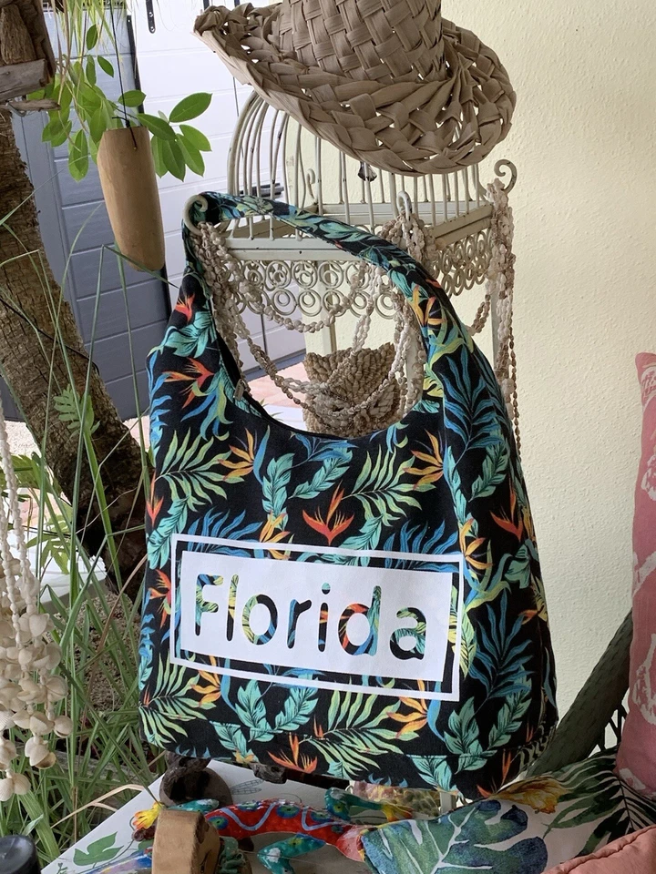 Robin Ruth Florida Women’s Hobo Tote Bag Shoulder Bag Black Multi Color - Image 3 of 4