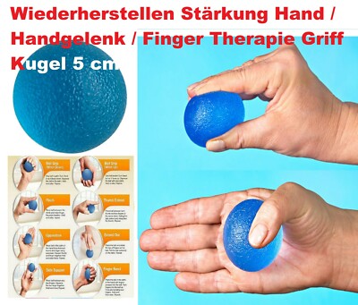 2 x Wiederherstellen Stärkung Hand / Handgelenk / Finger Therapie Griff Kugel