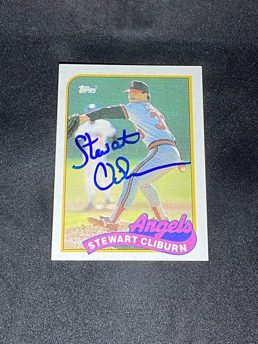 Stewart Cliburn Stu Stew 1989 Topps #649 California Angels Auto
