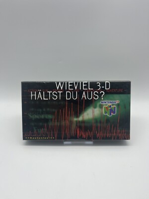 VHS Nintendo 64 N64 Demo OVP Wieviel 3-D hältst du aus ? Promo Merchandise NEU