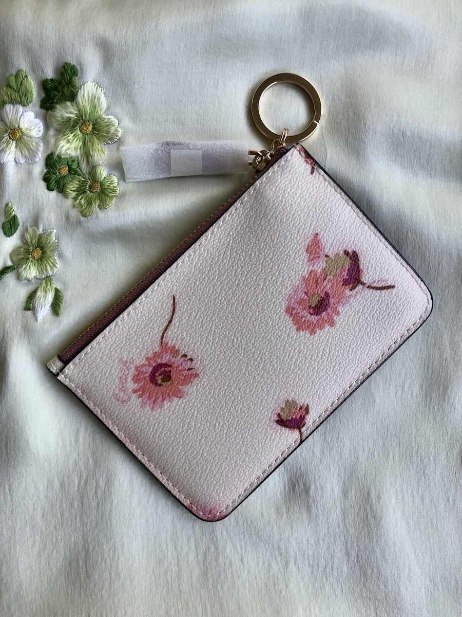 COACH Key Case with Multi Floral Print Style No. F87793 NWT