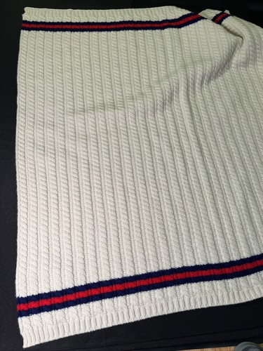 NEW GUCCI THROW BLANKET SHAWL 80cm 32inches x 32” PL TREK KNIT WOOL PLUSH DECOR - Picture 10 of 24