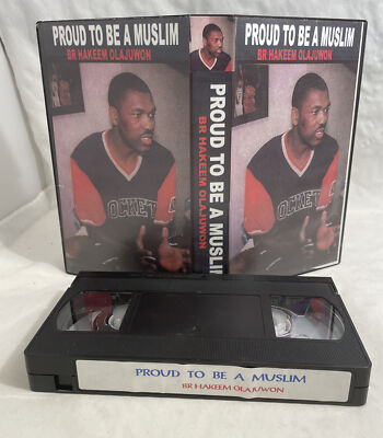 vtg Proud to Be A Muslim VHS tape Hakeem Olajuwon Houston Rockets Akeem TESTED