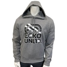 NWT ECKO UNLTD. MSRP 59.99 MEN'S GRAY PULLOVER HOODIE SWEATSHIRT SIZE M