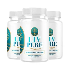 3-Pack Liv Pure Powered by Nature - Natural Support Supplement- 180 Capsules