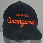 VTG SYRACUSE UNIVERSITY ORANGEMEN HAT SNAPBACK Corduroy SCRIPT Black orange USA