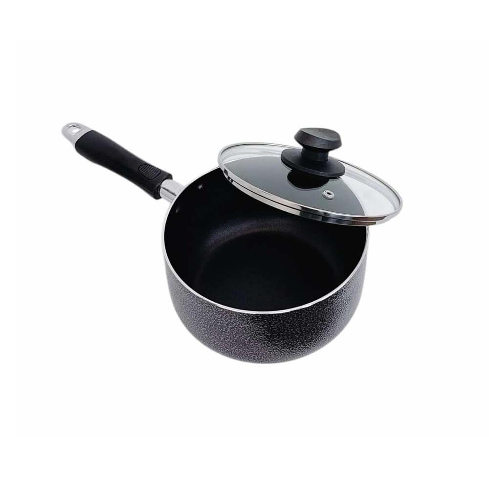 6-3/8" Nonstick Saucepan with Glass Lid, 1.5 Qt Sauce Pan Pot for Home Kitchen
