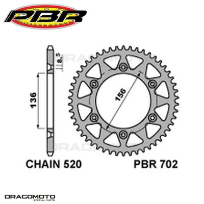 1992-2000 HUSQVARNA CR 250 CROWN 48 TEETH PBR Ergal Hard