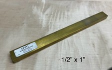 C360 Solid Brass Flat Bar Stock 12" long 1/2" x 1" milling plate diy knife