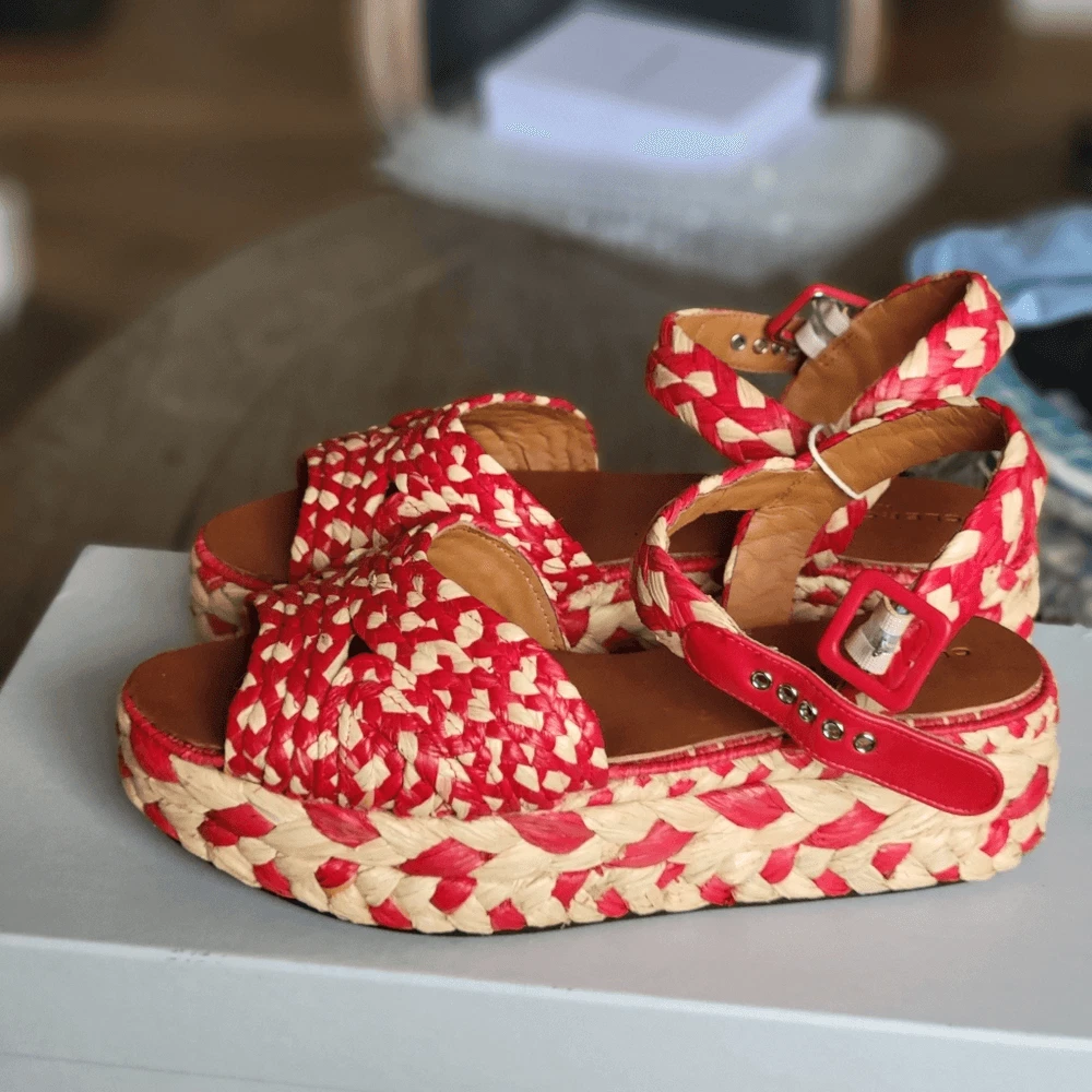 Robert Clergerie platform straw sandals 39.5 eBay