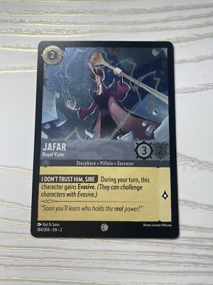 Lorcana Jafar Royal Vizier Rise of the Floodborn NM COLD FOIL