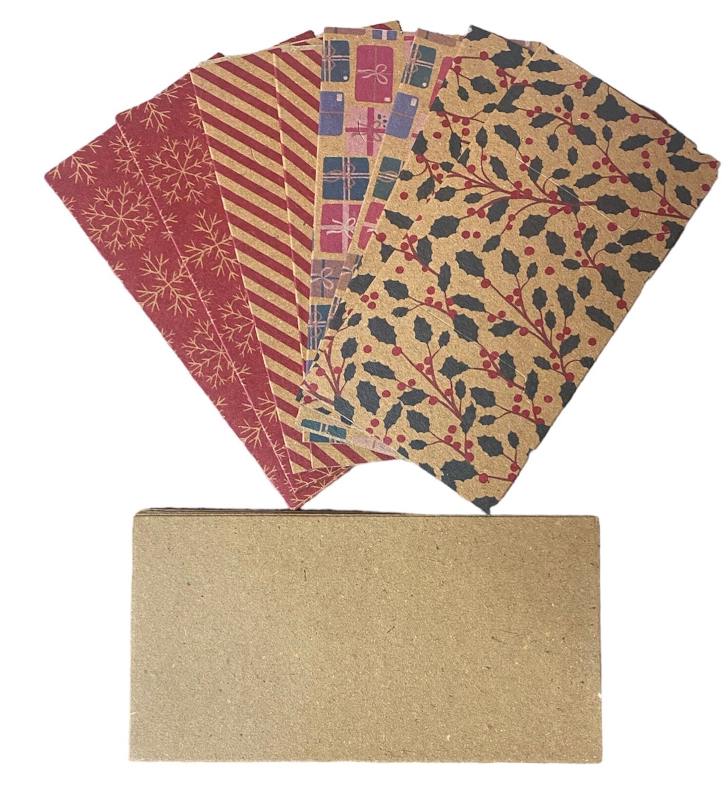 Portafoglio 8 x busta regalo carta regalo Natale assortita Natale Kraft