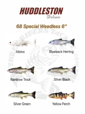 Huddleston Deluxe 68 Special Weedless Swimbaits - Choose Pattern / Rate of  Fall 