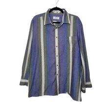 Vintage Arrow Sport 70s 80s 90s Hippie Groovy Stripe Button Shirt Earth TOnes