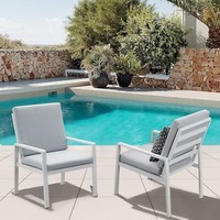 Mexo 2Er Set GartenstüHle Aluminum BalkonstüHle Outdoor GartenstüHle Weiß