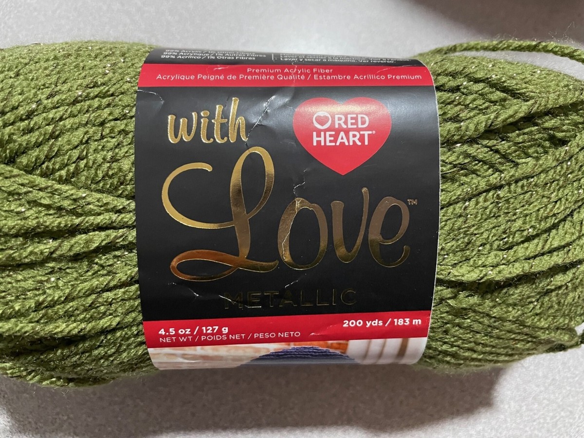 Red Heart with Love Metallic 4.5 oz skeins -Discontinued