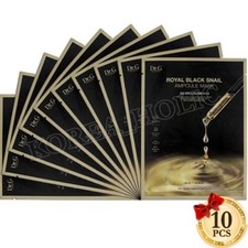 DR.G Royal Black Snail Ampule Mask 30ml x 10szt Maska ślimakowa Prześcieradła Maska na twarz