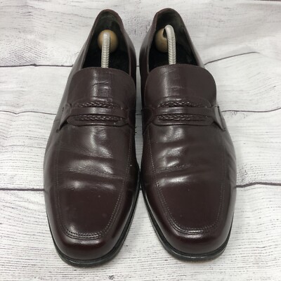 Florsheim Brown Leather Slip On Loafers Casual Dress Shoes  display picture 3