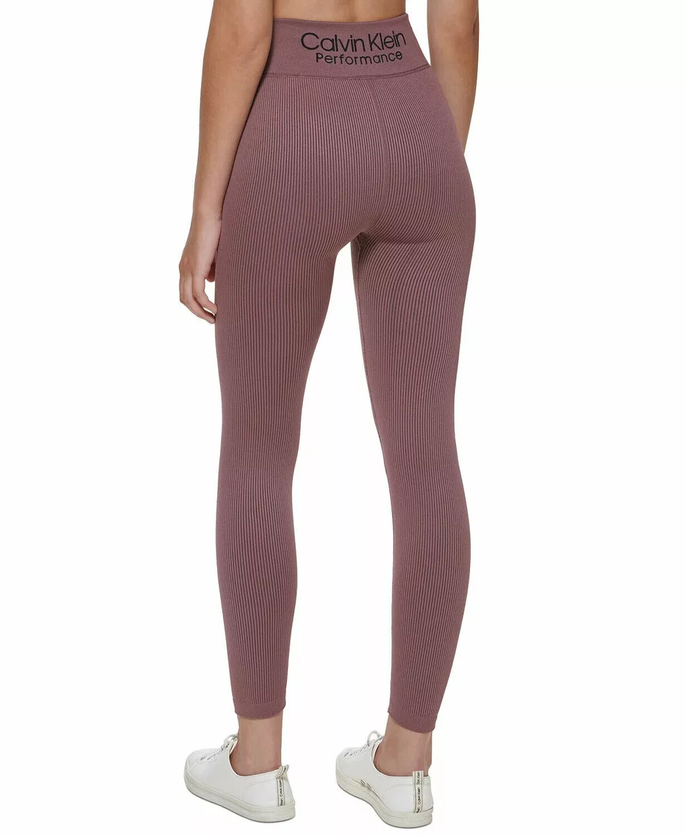 Calvin Klein Logo High-Waist 7/8 Length Leggings - Macy's