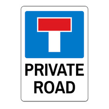 Private Road METAL SIGN No Through Road Dead End Private Drive A5 Property