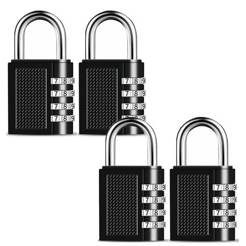 4/2Pack 4 Digit Safe Combination Lock Padlock for School Gym Locker Weatherproof - Bild 2 von 29