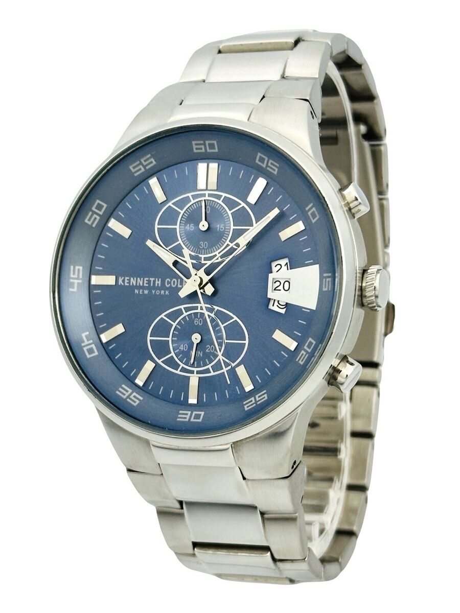 Kenneth Cole New York KC9346 Chronograph Blue Dial Stainless Kenneth Cole New York KC9346 Chronograph Blue Dial Stainless