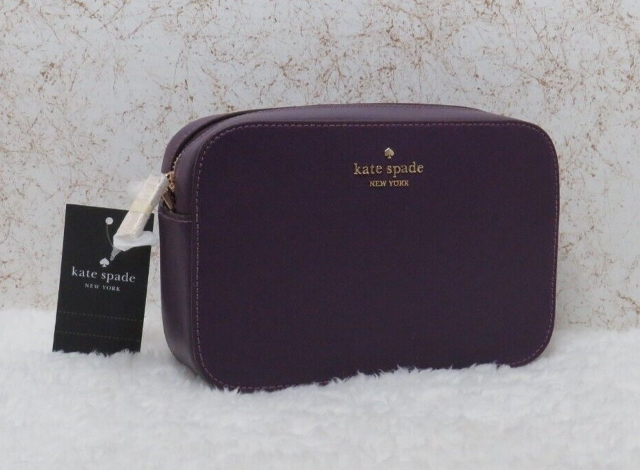 Kate Spade Saffiano Leather Mini Camera Bag (Ripe Plum) NWT