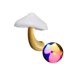 LED Night Lights Mushroom Shape Automatic Sensor Toilet Bedroom Decor Wall Lamps