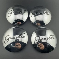 Set Of 4 GIANELLE 11002290F CENTER CAPS WHEEL HUB COVERS Good Clips Chrome