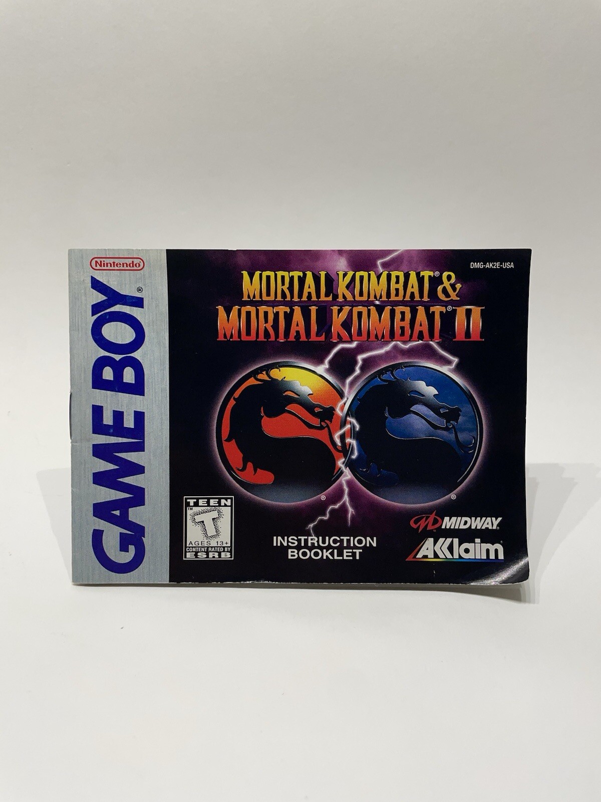 Mortal Kombat & Mortal Kombat II (Nintendo Game Boy, 1997) Manual Only - RARE!