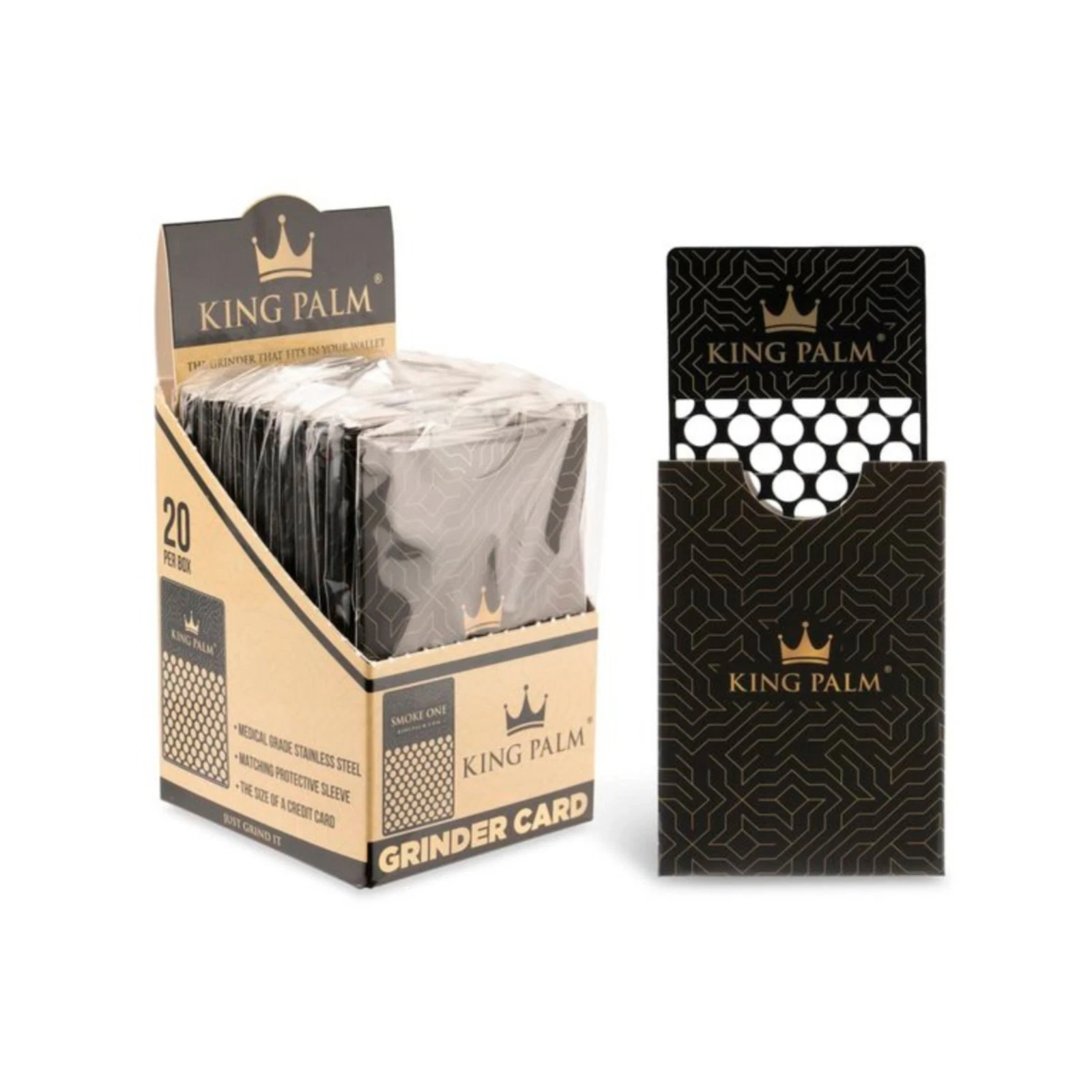 1 Retail Box (20 Spice Grinder Cards) - Credit Card Size - includes Protecter