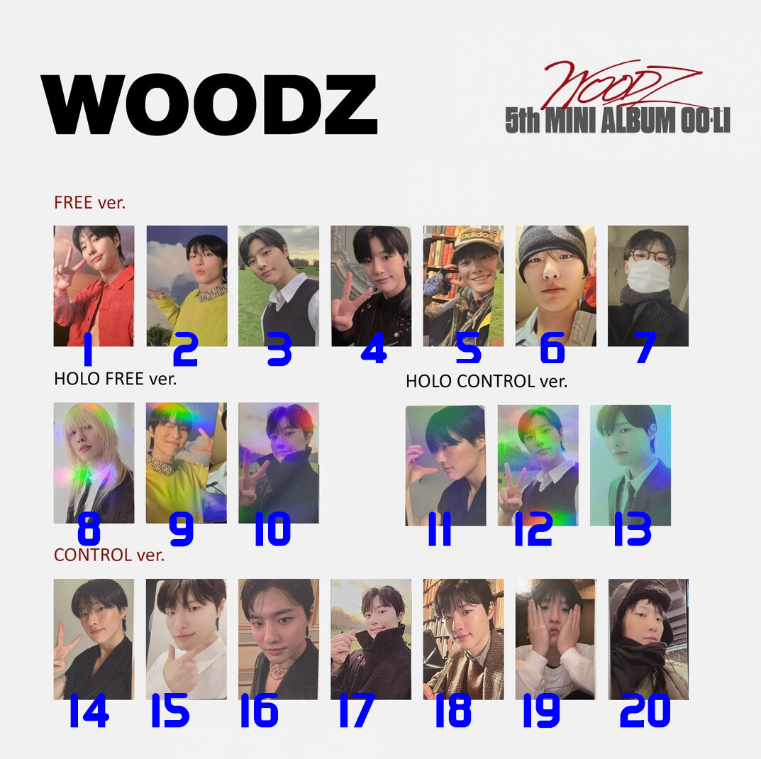 X1 スンヨン　Woodz トレカ　サノク WOODZ Cho Seungyeon OO-LI Album Official PHOTO CARD