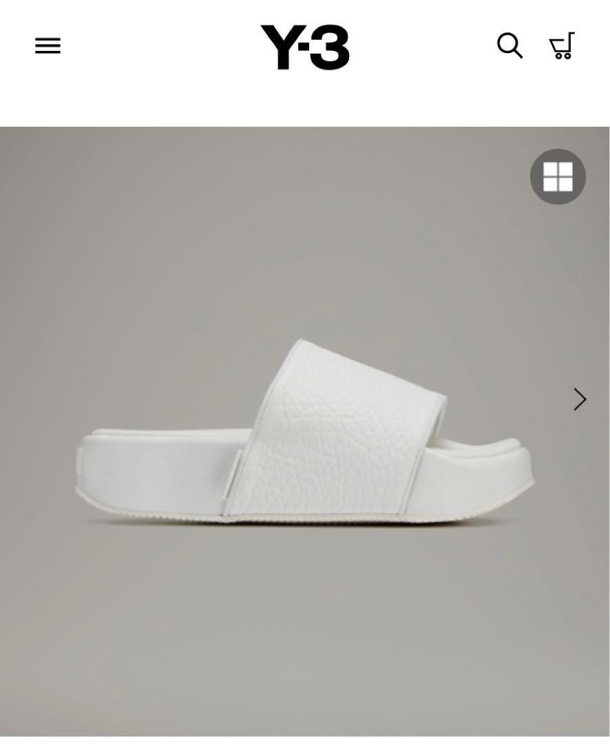 Y-3 SLIDE ヨウジ ヤマモト レザー サンダル ホワイト 25.5 Y-3（ワイスリー）の「Y-3 WATER SLIDE（サンダル）」 - WEAR
