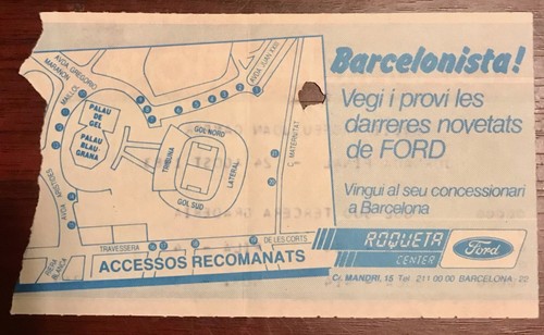 1983 Diego Maradona Goal & Assist Barcelona Match Ticket Joan Gamper Cup Final - 第 2/4 張圖片