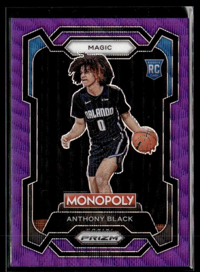 2023-24 Panini Monopoly Prizm Anthony Black Purple Wave Prizm RC