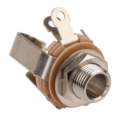 Switchcraft 13 1/4" Mono Jack Female Panel Mount Double Open Circuit