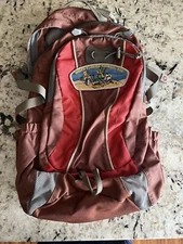 Scouts of America Hiking Mini Backpack Kids Brown & Red Nylon NO BLADDER w/patch