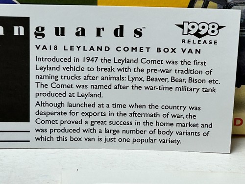 Corgi Vanguard 1:64 Scale Leyland Comet Tate & Lyle Truck with Original Box - Picture 8 of 18