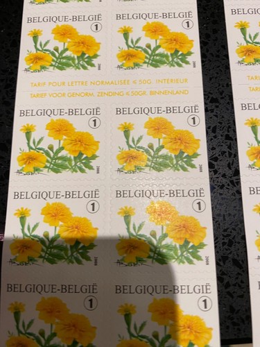 30 Belgium BPost 1 "Normalisee under 50g) self adehisisve stamps Flowers - 第 4/4 張圖片