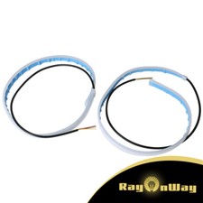60cm ×2 Flexible Sequential Turn Signal white+yellow LED Daytime Running Light